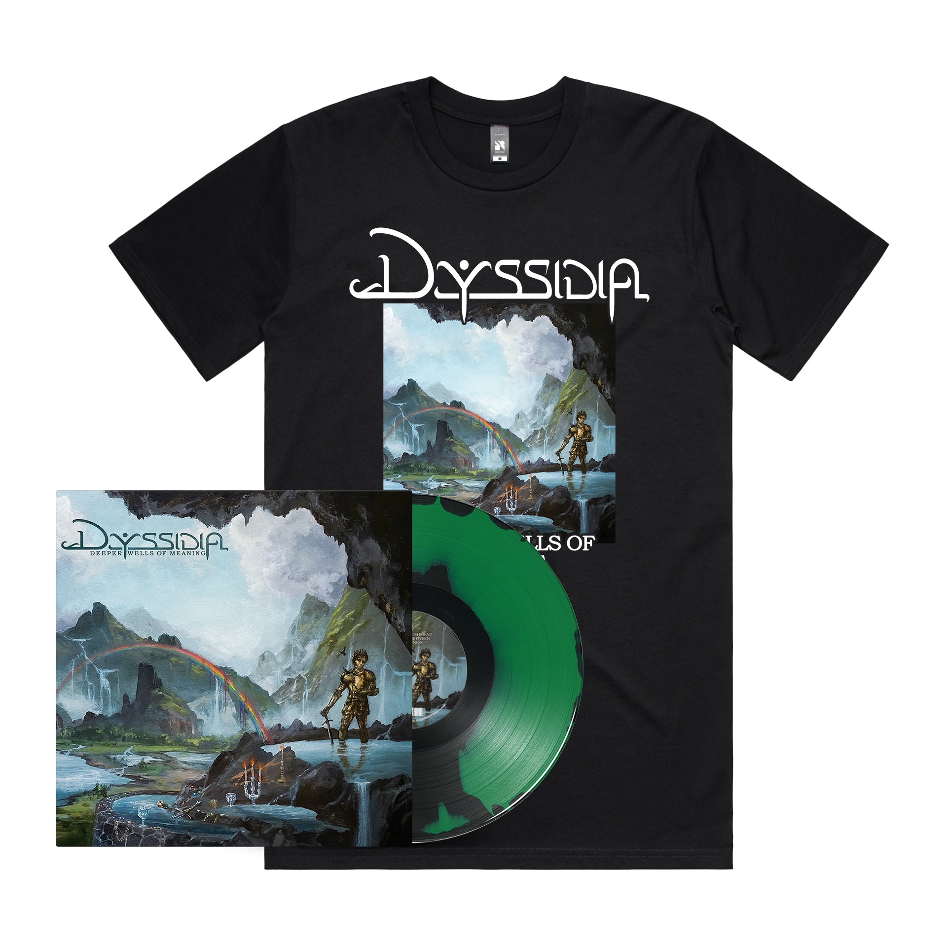 DYSSIDIA // DEEPER WELLS OF MEANING - LTD. EDITION GREEN/BLACK VINYL BUNDLE