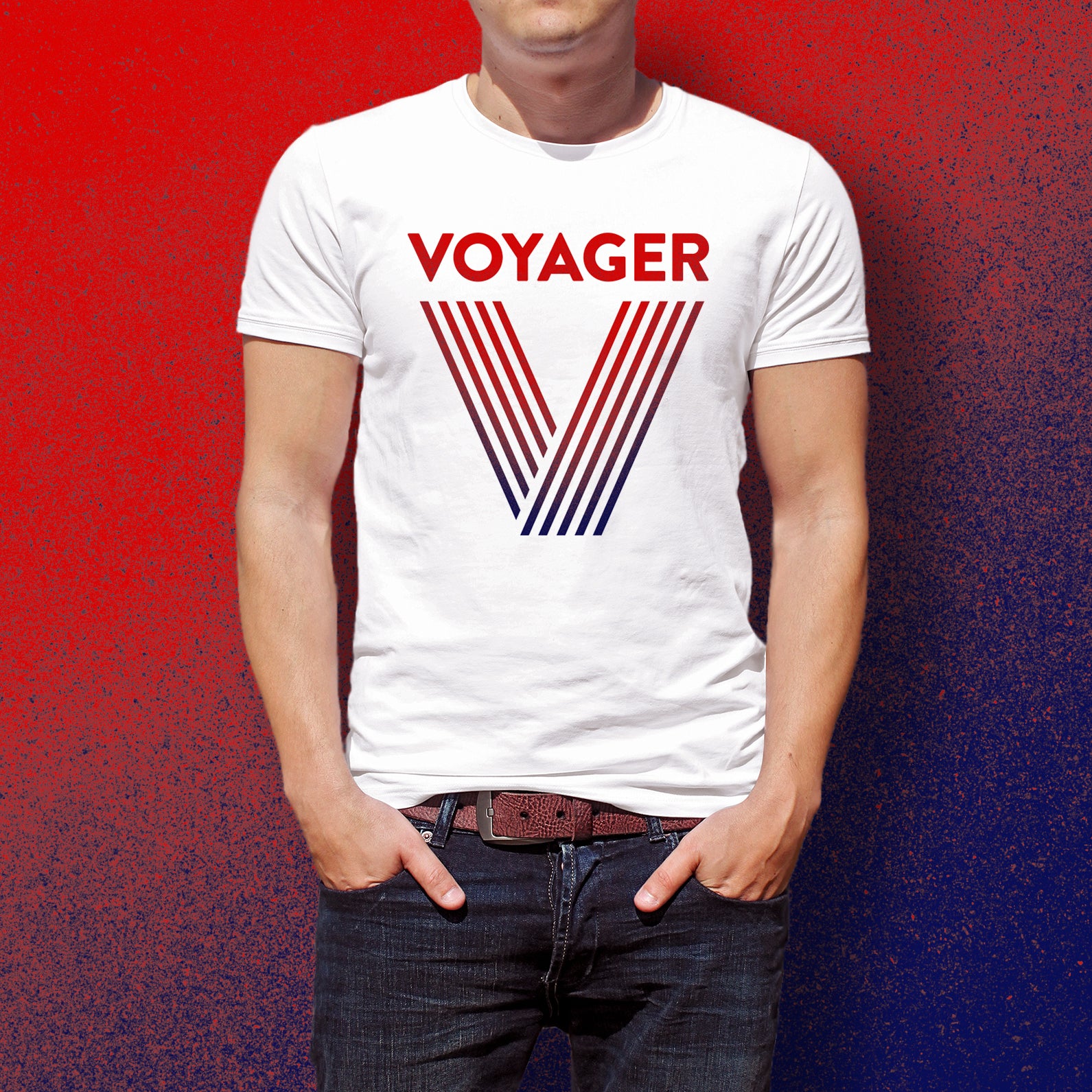 VOYAGER // V LOGO - WHITE T-SHIRT