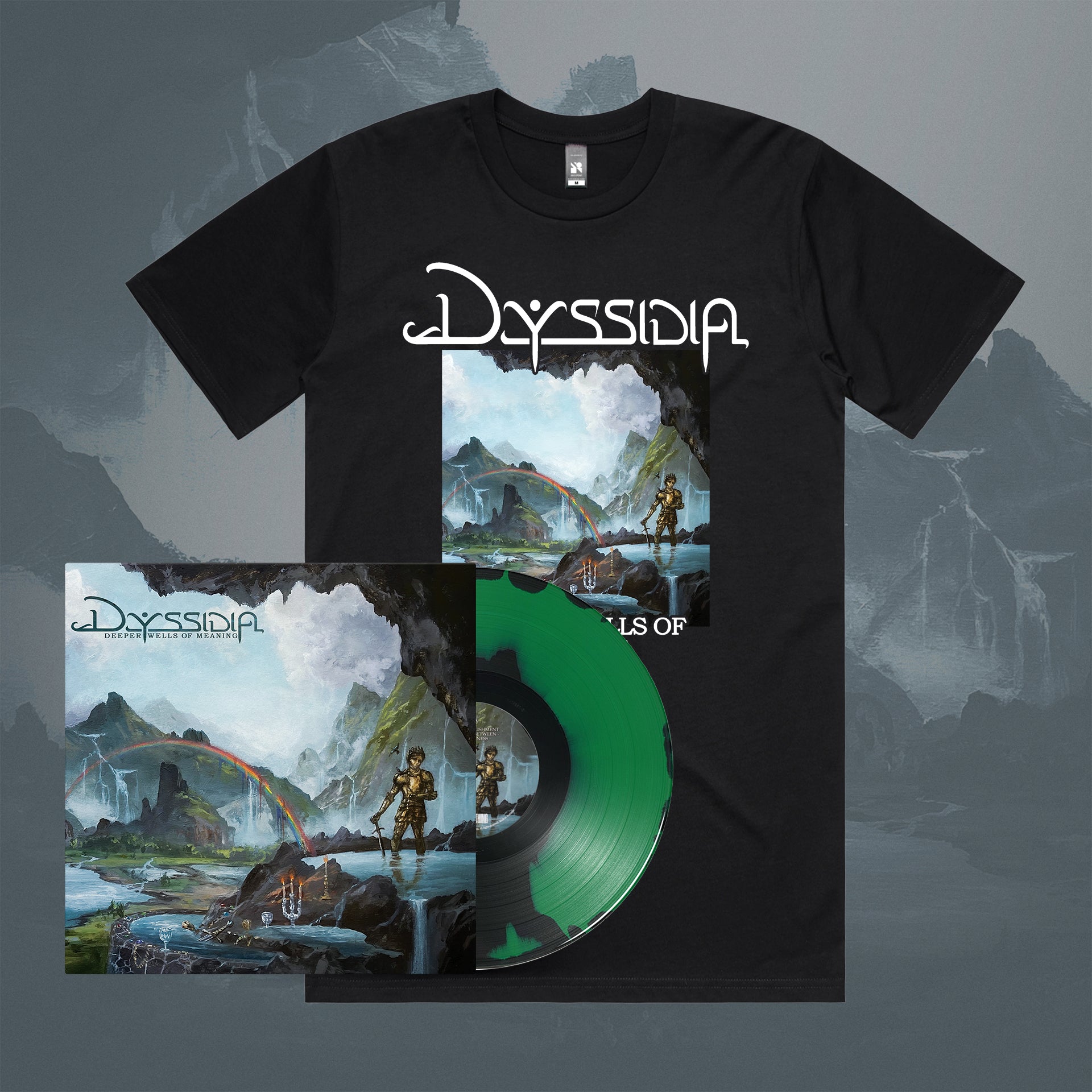DYSSIDIA // DEEPER WELLS OF MEANING - LTD. EDITION GREEN/BLACK VINYL BUNDLE