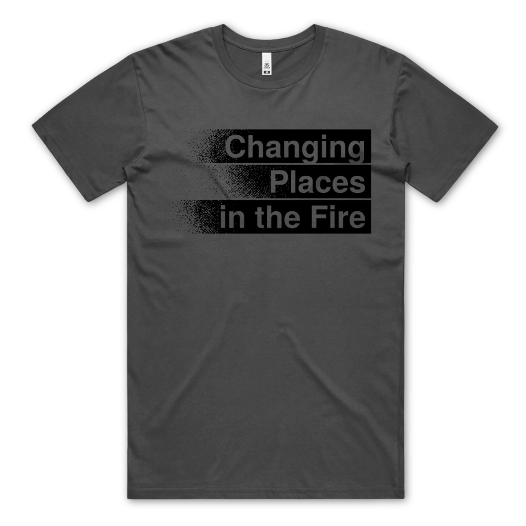 CHANGING PLACES IN THE FIRE // SELF TITLED DEBUT - GREY T-SHIRT - Wild Thing Music Store