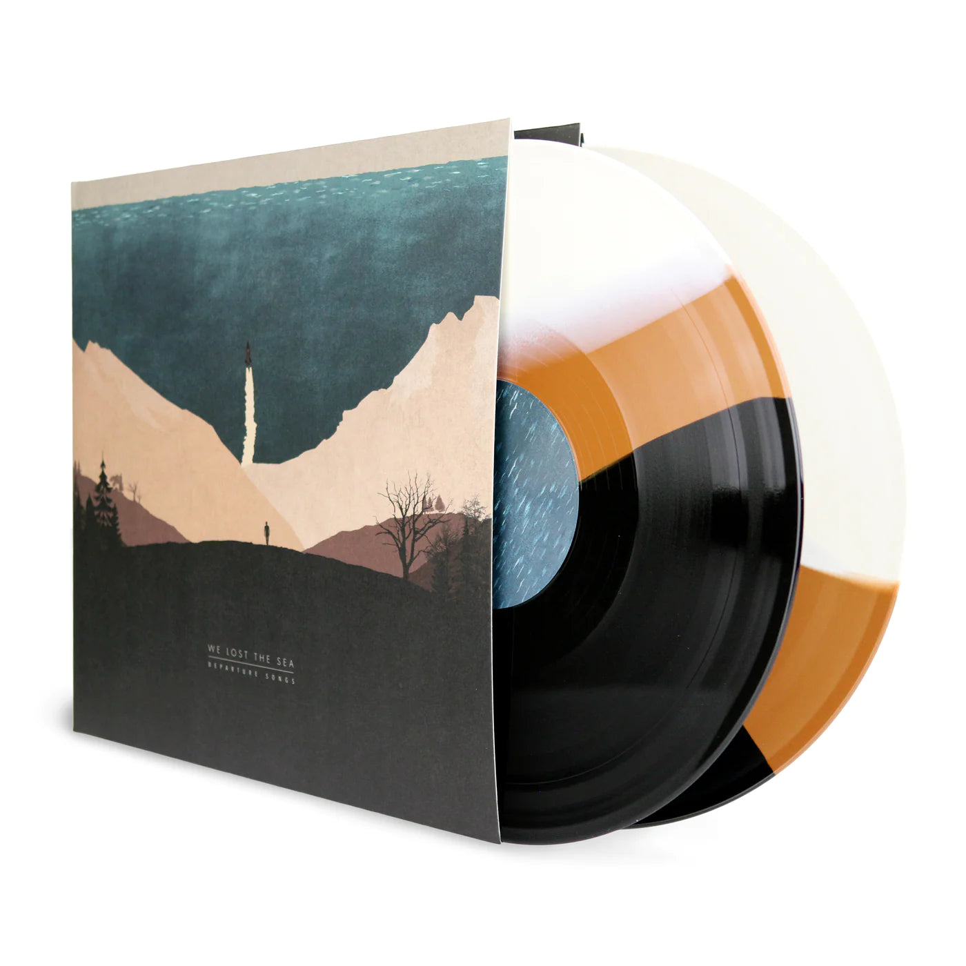 WE LOST THE SEA // DEPARTURE SONGS - LTD. EDITION THREE STRIPE WHITE/BROWN/BLACK VINYL (2LP)