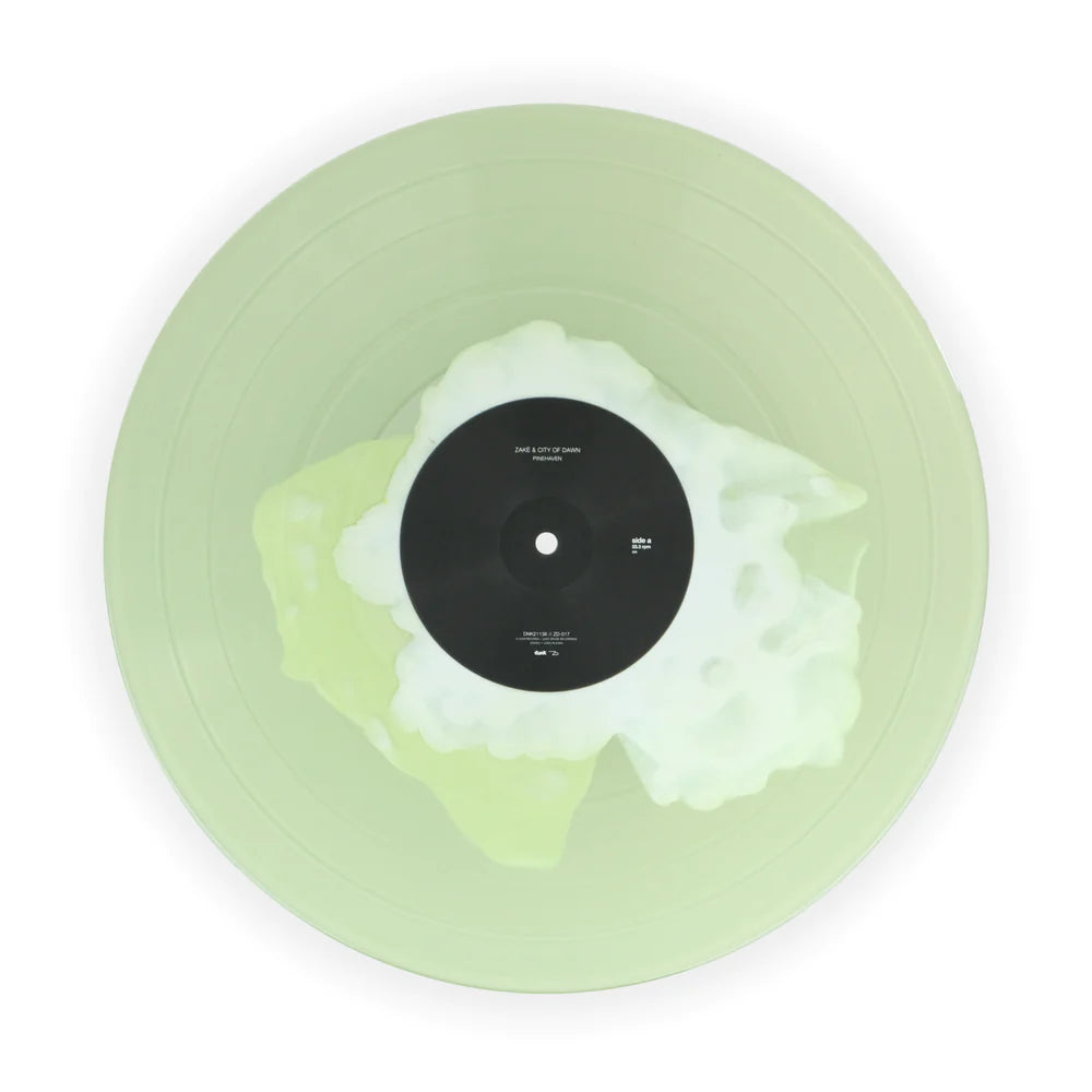 ZAKE & CITY OF DAWN // PINEHAVEN - LTD. CLOUDY GREEN W/ WHITE CENTRE BLOB VINYL