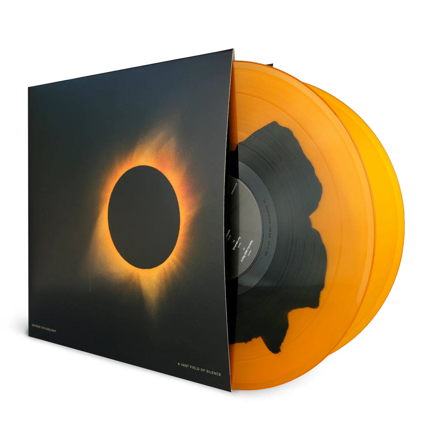 OUTRUN THE SUNLIGHT // A VAST FIELD OF SILENCE - LTD. TRANS ORANGE W/ BLACk CENTRE BLOB VINYL (2LP)