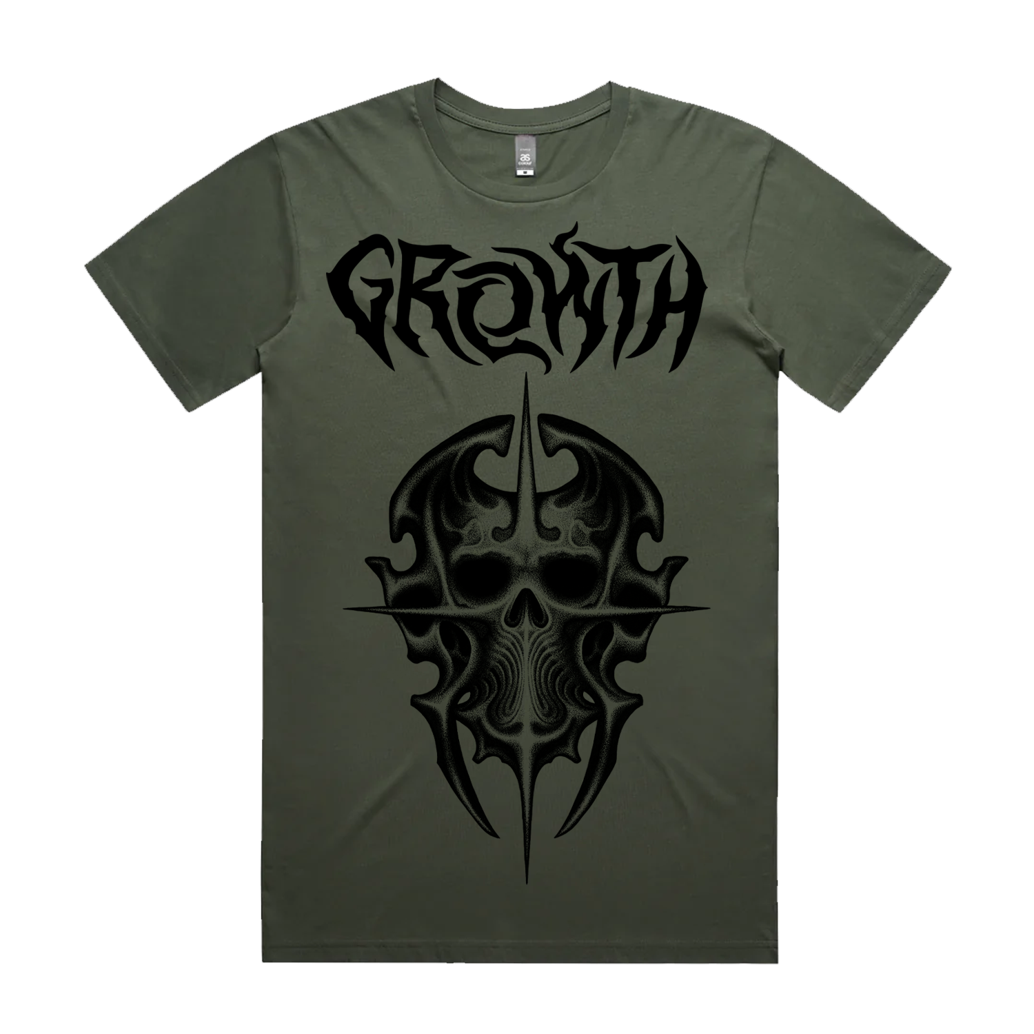 GROWTH // UNDER THE UNDER - GREEN SKULL T-SHIRT