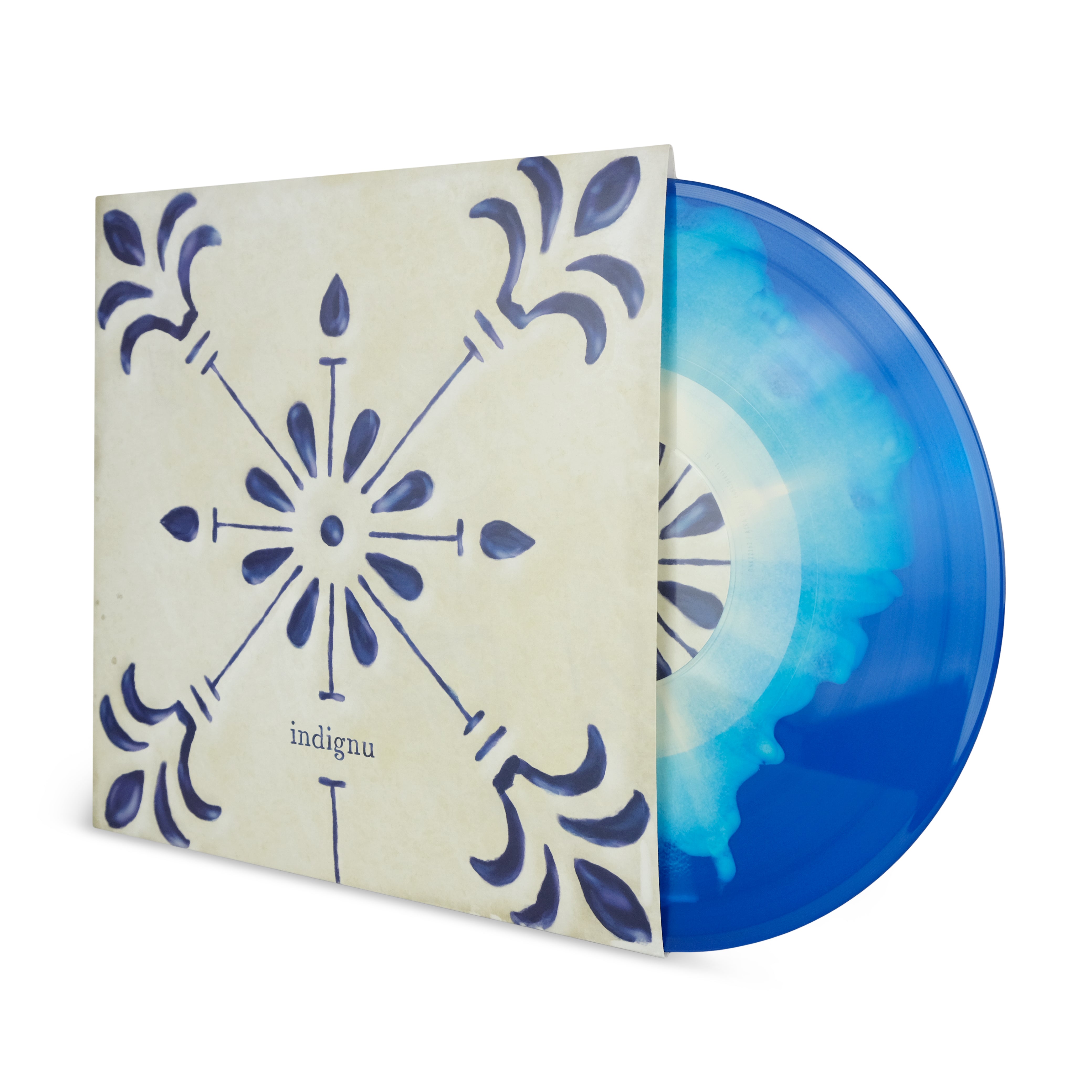 INDIGNU // ADEUS - LTD. TRANS BLUE W/ CREAMY WHITE CENTER BLOB VINYL (LP)