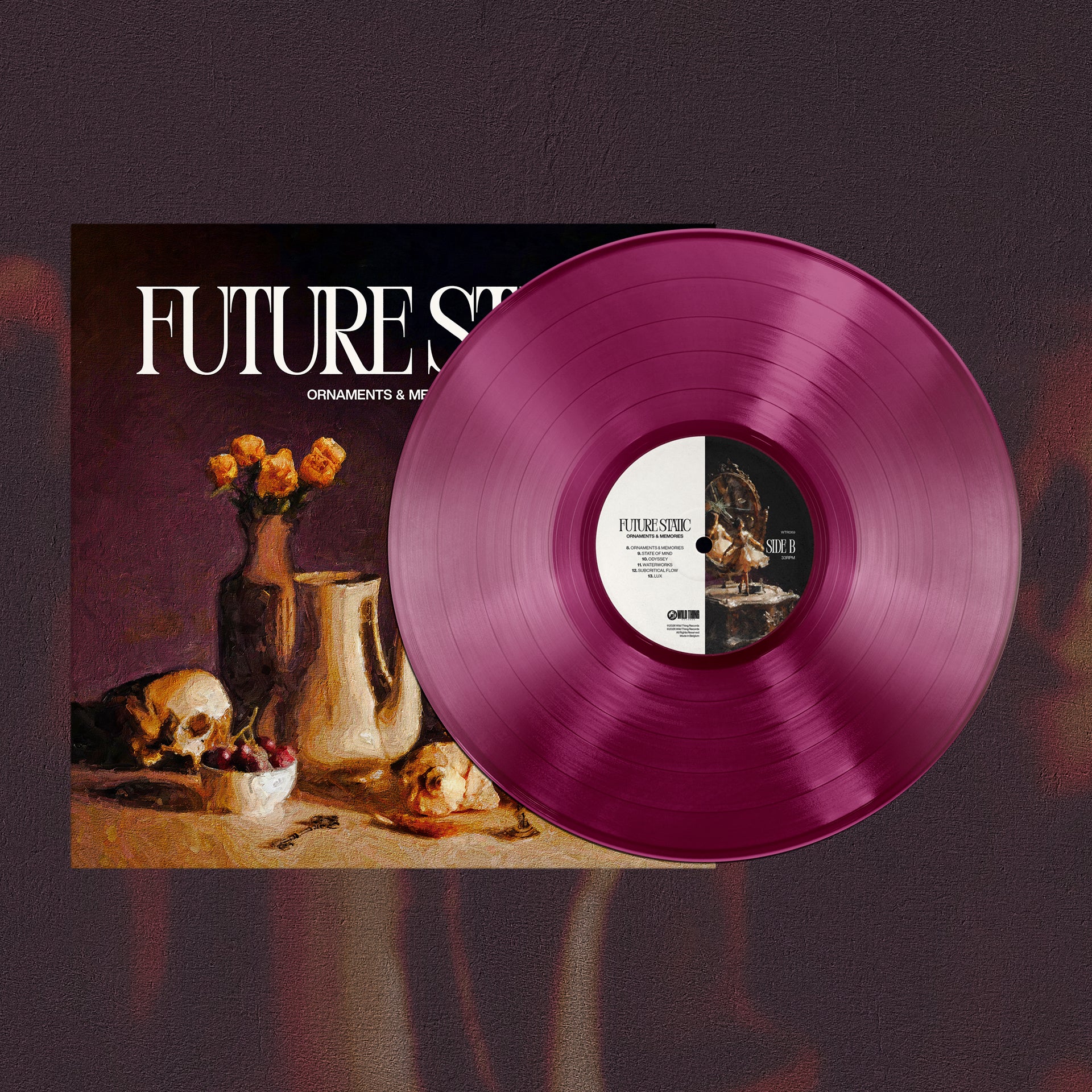 FUTURE STATIC // ORNAMENTS & MEMORIES - TRANSPARENT MAGENTA VINYL (LP) - Wild Thing Music Store