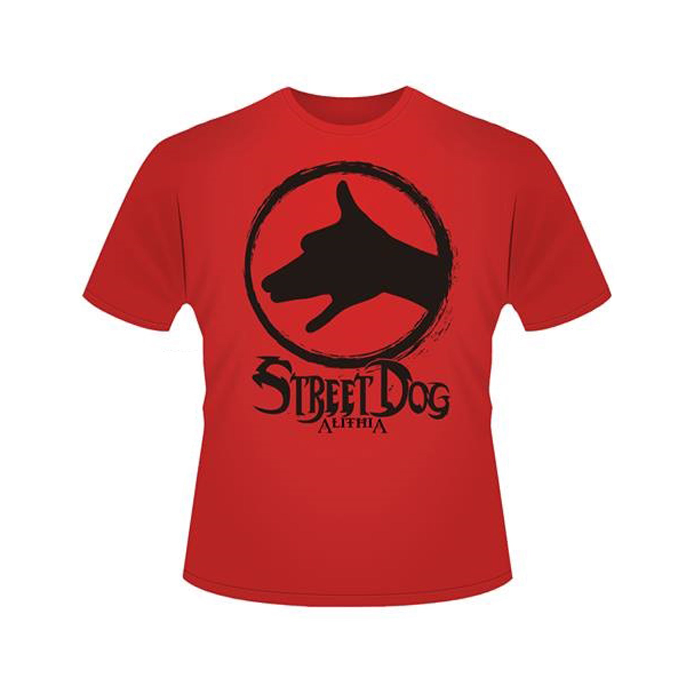 ALITHIA // STREET DOG T-SHIRT - RED