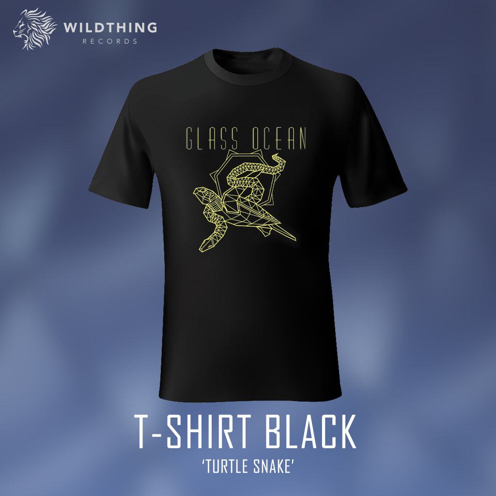 GLASS OCEAN // TURTLE SNAKE T-SHIRT - BLACK - Wild Thing Records