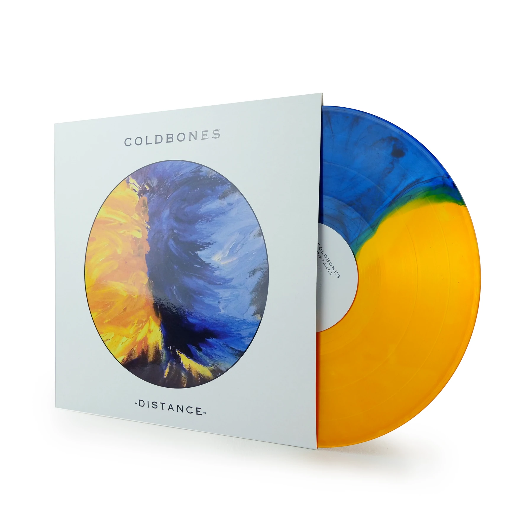 COLDBONES // DISTANCE - BLUE / YELLOW SPLIT VINYL (LP)